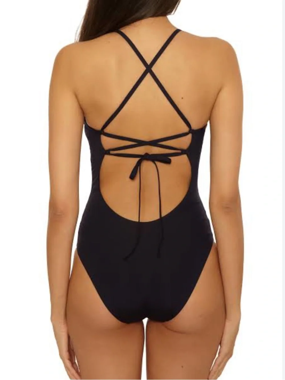 NWOT BECCA Fiesta Plunge One-Piece Swimsuit